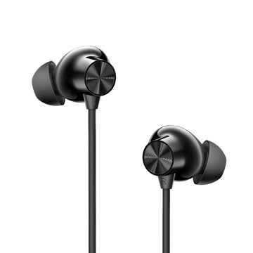 (Pack of 2) One__Plus Bullets Wireless Z2 ANC Bluetooth in Ear Earphones with Mic, 45dB Hybrid ANC, Bombastic Bass - 12.4 mm Drivers, 10 Mins Charge - 20 Hrs Music, 28 Hrs Battery (Booming Black)