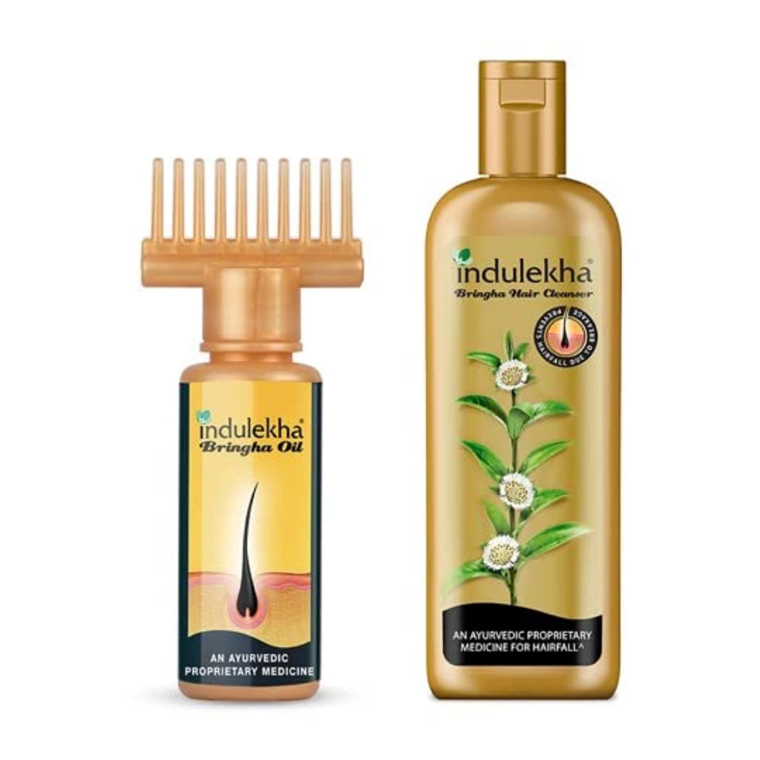 Indulekha Bringha Hair Oil & Cleanser Combo